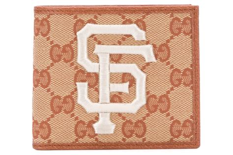 Gucci Wallet SF Giants Patch Beige/Brick Red 